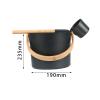 rockible Aluminum Sauna Bucket Set with Ladle with Sand Timer And Hourglass Versatile view 3
