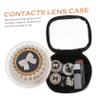ABOOFAN Contact Lens Storage Boxes and Case Double Compartment Cute Cat Design Portable Leakproof Eye Lens Holders for Daily Travel Use view 4