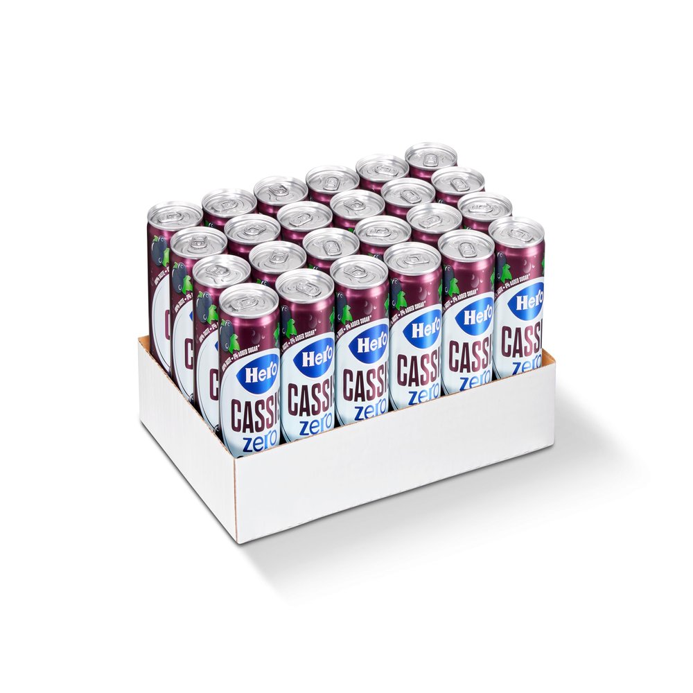 Hero Cassis - Zero - sleekcan - 24x25 cl - NL