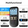 4 in 1 - D.I.Y & Tens Unit & EMS & Massage Muscle Stimulator, Dual Channel Therapy Machine for Pain Relief, FDA Cleared Rechargeable Electronic Pulse Massager,with 12pcs Electrode Pads view 4