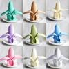 12pcs Polyester Cloth Napkins 48cm*48cm Home Hotel Dining Table Napkins Serving Table Decor for Wedding Party Christmas Dinner view 4