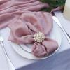 12PCS Polyster Cotton Cloth Napkins 46cmx46cm Bohemian Gauze Dining Table Sevring Hand Towels For Wedding Party Christmas view 2