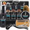 Beard Growth Grooming Care Kit for Men w/Derma Roller Hair Growth,Birthday Christmas Gifts Set for Him Stocking Fillers Mens Dad Boyfriend Husband w/Beard Oil,Beard Wash/Shampoo,Balm/Wax Comb Brush view 1
