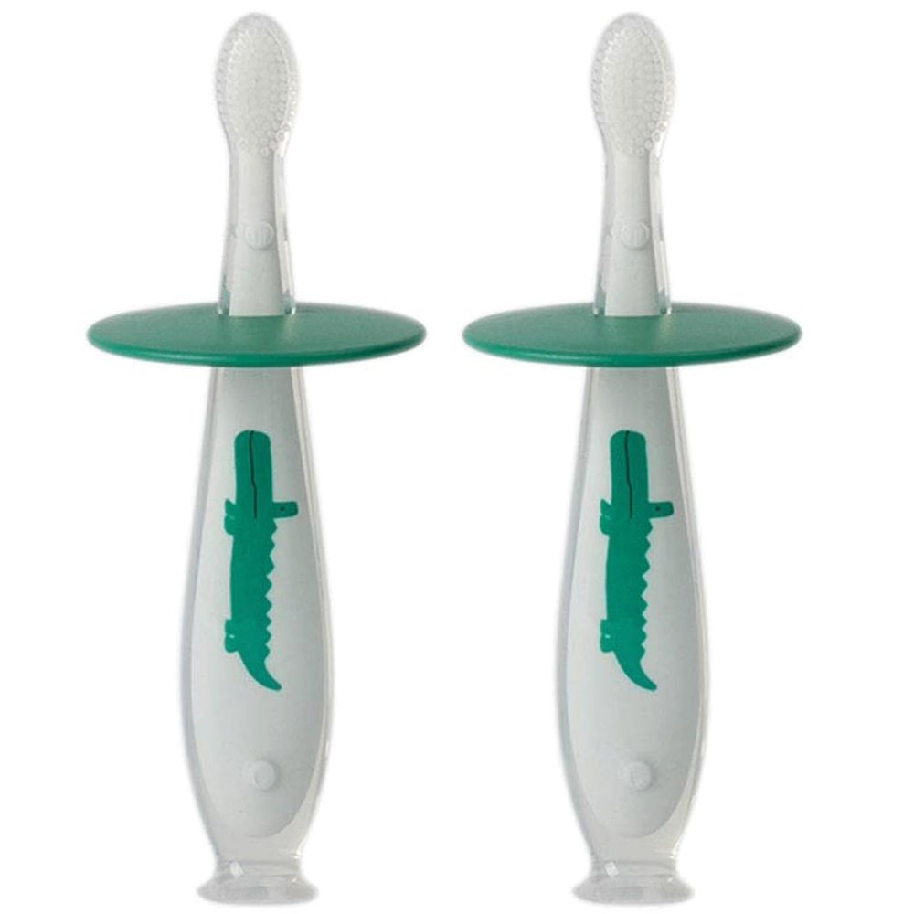 Loose Extra Soft Silicone Toothbrush, Easy to Hold Toddler Toothbrushes Ages 1-3 Years, Portable Pack of 2 Manual Toothbrush Clean
