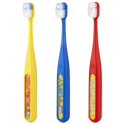 Loose Cute Cartoon Toothbrush, Soft Bristle Design Manual Toothbrush for 3-12 Years Old Childrens, Pack of 3 Toothbrushes Clean