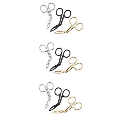 minkissy 9pcs Facial Hair Tweezers Eyebrow Clip Oblique Point Beauty Tools Stainless Steel for Lady Grooming