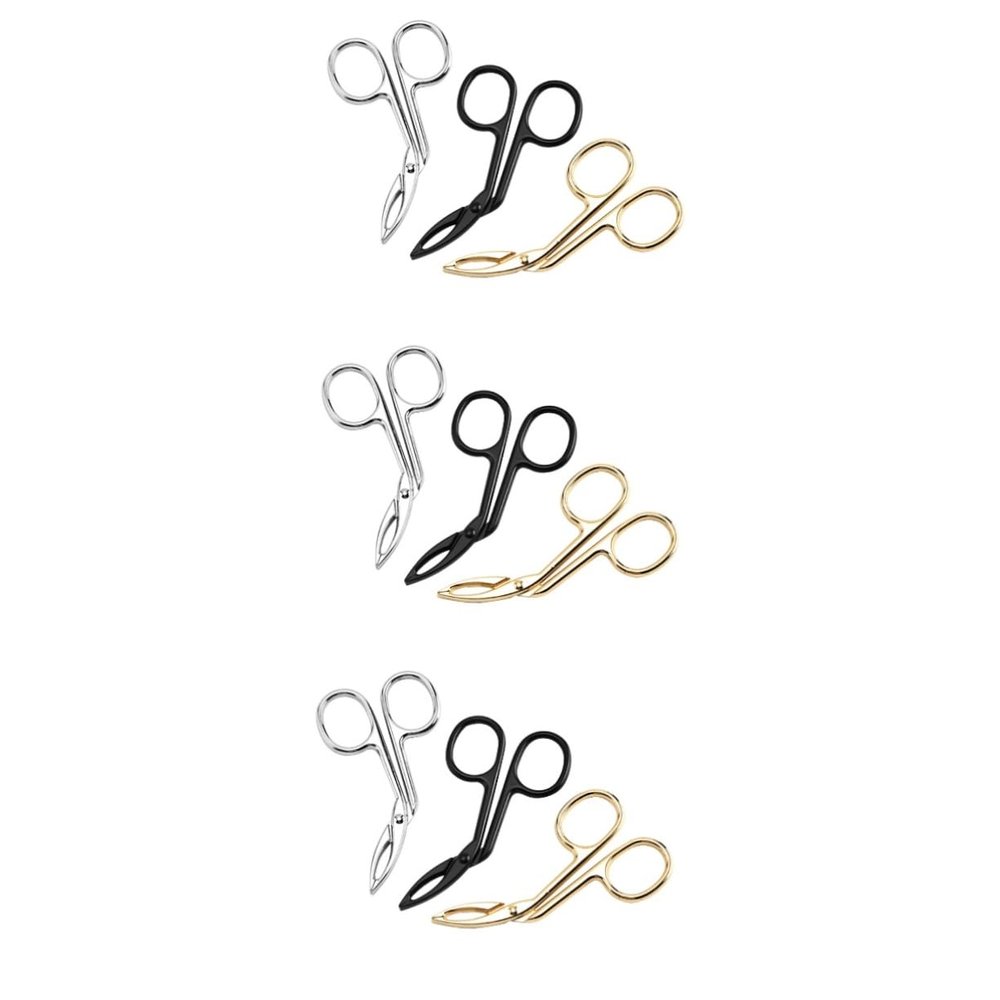minkissy 9pcs Facial Hair Tweezers Eyebrow Clip Oblique Point Beauty Tools Stainless Steel for Lady Grooming