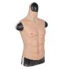 CRODRES Silicone Fake Muscle Chest Fake Muscle Male Chest High Collar Abdominal Muscle Stimulation Skin Shaper for Cosplay,Color 2,One Size view 1