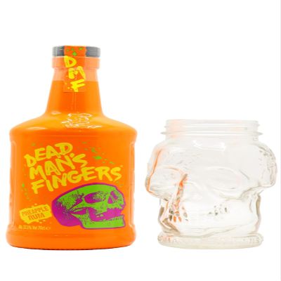 Dead Man's Fingers - Skull Glass & Pineapple - Rum 70cl 37.5% ABV