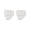 2 Set of Washable Absorbency Incontinence Aid Cotton Underwear Briefs for Women L, White view 1