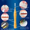 2 Set of 40 Pieces Interdental Brush Push-Pull Teeth Brushes I Shaped Indoor Outdoor Oral Hygiene Tool Household Travel Orange 0.6mm view 2
