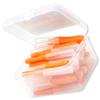 2 Set of 40 Pieces Interdental Brush Push-Pull Teeth Brushes I Shaped Indoor Outdoor Oral Hygiene Tool Household Travel Orange 0.6mm view 3