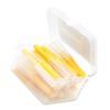 2 Set of 40 Pieces Interdental Brush Supple Push-Pull Plastic Teeth Brushes Handheld Oral Hygiene Tool Household Travel Yellow 0.4mm view 3