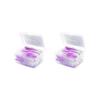 2 Set of 40 Pieces Interdental Brush Head Teeth Brushes Handheld Indoor Oral Hygiene Tool Household Travel Holiday Purple 1.2-1.5mm