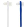 Gogogmee 2pcs Denture Brush with Non-Slip Handle False Toothbrush False Cleaning Multi-Tufted and Angle-Trimming Brush Heads White Blue view 1