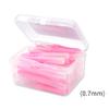 40 Pieces Interdental Brush Push-Pull Teeth Brushes I Shaped Handheld Outdoor Oral Hygiene Tool Travel Holiday Pink 0.7mm view 4