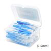 2 Set of 40 Pieces Interdental Brush Floss Push-Pull Plastic Teeth Brushes Handheld Outdoor Oral Hygiene Tool Household Blue 1.0mm view 4