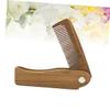 Beaupretty Travel Comb Portable Beard Comb Natural Wood Hair Brush Folding Mini for Men Gentle Scalp Massage Stylish Hair for Women Boys and Girls view 2