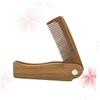 Beaupretty Travel Comb Portable Beard Comb Natural Wood Hair Brush Folding Mini for Men Gentle Scalp Massage Stylish Hair for Women Boys and Girls view 4