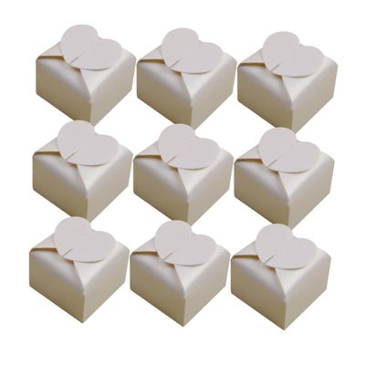 ABOOFAN 50pcs Heart Candy Boxes Wedding Favor Boxes Paper Candy Containers Stylish and Easy to Assemble