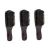 Beaupretty 3pcs Natural Bristle Beard Comb Mustache Brush Portable Beard Brush for Men Mustache Comb view 1