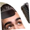 Beaupretty 3pcs Natural Bristle Beard Comb Mustache Brush Portable Beard Brush for Men Mustache Comb view 2
