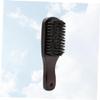 Beaupretty 3pcs Natural Bristle Beard Comb Mustache Brush Portable Beard Brush for Men Mustache Comb view 3