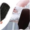 Beaupretty 3pcs Natural Bristle Beard Comb Mustache Brush Portable Beard Brush for Men Mustache Comb view 4
