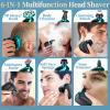 9D Electric Head Shaver for Men - 6-in-1 Waterproof Wet/Dry Grooming Kit, Cordless Rechargeable Razor for Home and Travel view 2