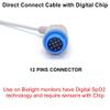 skmeditec SpO2 Sensor with Chip Compatible with Biolight M7000 Direct Connect Cable with Digital SpO2 Technology, 9.8FT Large Clip Probe with 12 Pins Round Connector view 2