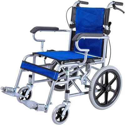 16 inch Wheelchair Lightweight Folding Portable Transit Travel Chair with Brakes Solid Tire WeightNB Ultra-Lightweight Wheelchair