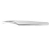 Stainless Steel Antistatic Curved Eyelash Tweezer, High Accuracy Seamless Grade Extended Mouth Frosted Interior Ergonomic Design Ideal for Extensions and Nail Art (Dolphin view 3