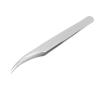 Stainless Steel Antistatic Curved Eyelash Tweezer, High Accuracy Seamless Grade Extended Mouth Frosted Interior Ergonomic Design Ideal for Extensions and Nail Art (Dolphin view 4
