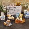 Cornish Afternoon Cream Tea Hamper  2 Person Deluxe Cream Tea - Fresh Scones, Tea, Jam, Cornish Biscuts & Roddas Clotted Cream, Elegant Packaging Gift - Birthday, Anniversary & Special Occasions view 1