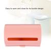 Bin Liner Storage Box, Back Adhesive Wall Mount Bin Liner Plastic Bag, Plastic Bin Liner Dispenser Organiser Rack for Home Kitchen Bathroom(Pink) view 4