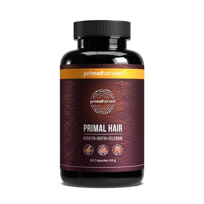 Primal Harvest Hair Growth - Hair Vitality Supplement with Selenium, Zinc & Biotin, for Men & Women, Multivitamin,1 Pack: 30 Servings