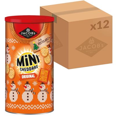 JACOB'S Mini Cheddars Original Caddy, 260 g (Pack of 12)