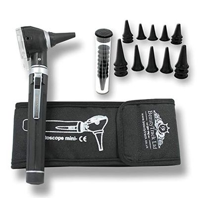 BeautyTrack Mini Otoscope Ear Infection Detector Otoscopes and Pocket Ear Scope Auriscope Fiber Optic Ent Medical Diagnostic Examination Gp Students Nurses Ear Care