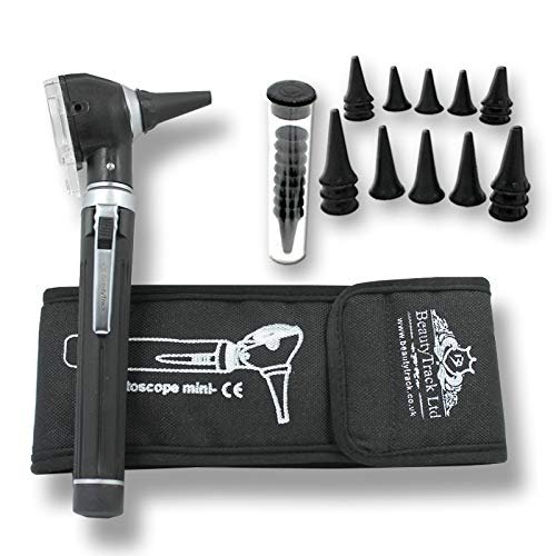 BeautyTrack Mini Otoscope Ear Infection Detector Otoscopes and Pocket Ear Scope Auriscope Fiber Optic Ent Medical Diagnostic Examination Gp Students Nurses Ear Care