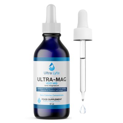 Ultra Lyte Ultra Mag Ionic Magnesium Supplement  59 ml Food Supplement  Concentrated 400mg Liquid Minerals  Reduce Tiredness & Fatigue  Supports Electrolyte Balance & Muscle Function