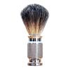 Magyfosia Classic Shaving Brush with Hand-Crafted Honey Natural Badger Hair Textured Solid Aluminium No-slip Handle Holder Beard Cream Barber Shop Professional Facial Clean Grooming Accessories view 1