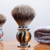 Magyfosia Premium 3 Band Silver Tip Pure Badger Hair Shaving Brush Resin Handle Super Soft Luxury Salon Soap Foam Shave Accessory for Men Wet Safety Razor view 2