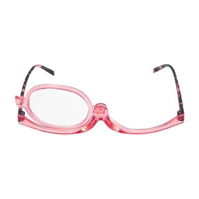 ANCLLO Makeup Glasses Reading Glasses for Women 1.5 Rotatable Single-Rimmed Glasses for Eye Makeup Eyelash