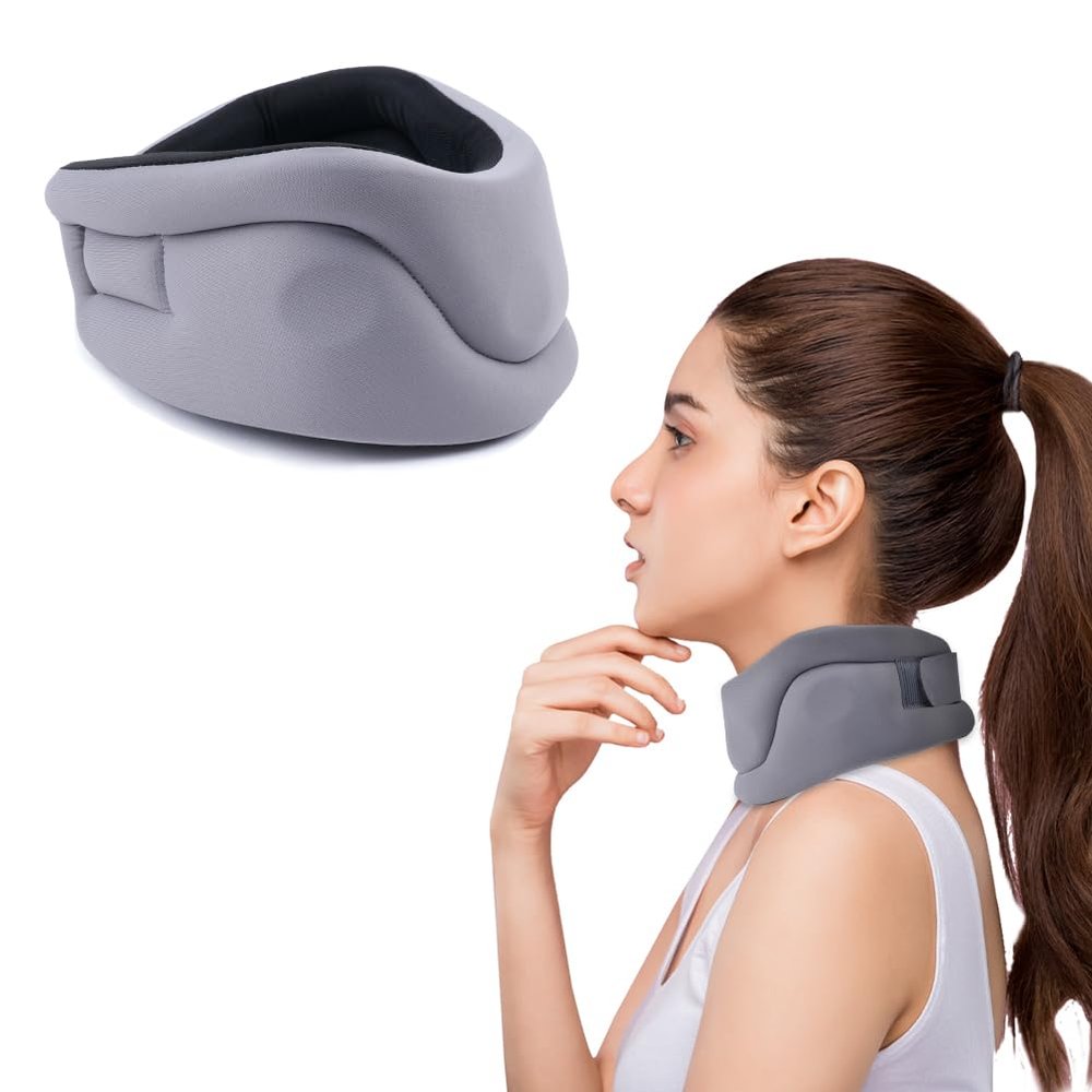 ACWOO Neck Brace, Soft Foam Cervical Collar for Sleeping, Neck Support Brace for Neck Pain Relief, Wraps Keep Vertebrae Stable and Aligned for Relief of Cervical Spine Pressure for Women & Men