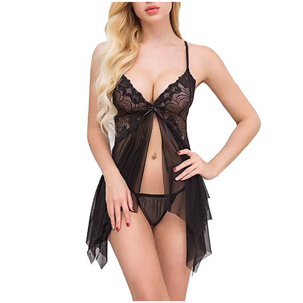 Sexy Lingerie for Women Naughty,Lace Fun Pajamas,Camisole Dress,See Through Lingerie,Sexy Outfits,Plus Size Sexy Lingerie,Mesh Bodysuit,Babydoll Nightdress