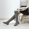 WOkismD Winter High-Top Over-The-Knee Boots Flat-Soled Warm And Thickened Women's Boots,Gray,42 view 2