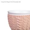 PaMeer Cosy-Knit Mug & Hot Chocolate Set, Chocolate/Hot Chocolate Stirrer-Marshmallow Gift Set view 3