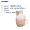 PaMeer Cosy-Knit Mug & Hot Chocolate Set, Chocolate/Hot Chocolate Stirrer-Marshmallow Gift Set view 4