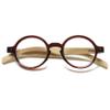 Lanomi Retro Round Reading Glasses Women Men Spring Hinges Lightweight Clear Vision Eyeglasses Brown 3.5 view 1