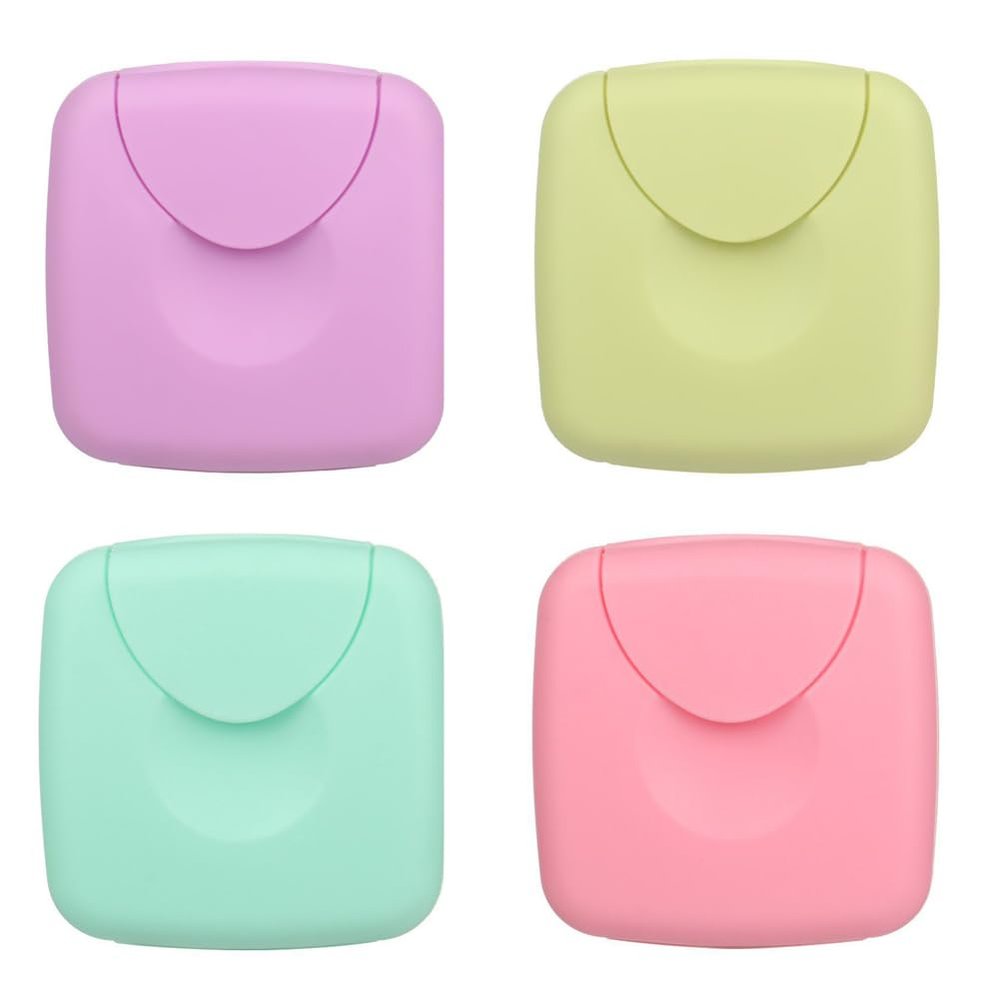 4-Piece Plastic Tampon Case Bag - Square Tampon Storage & Organizer - Portable Period Bag, Multi-color